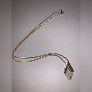 Marbleized stone pendant & necklace